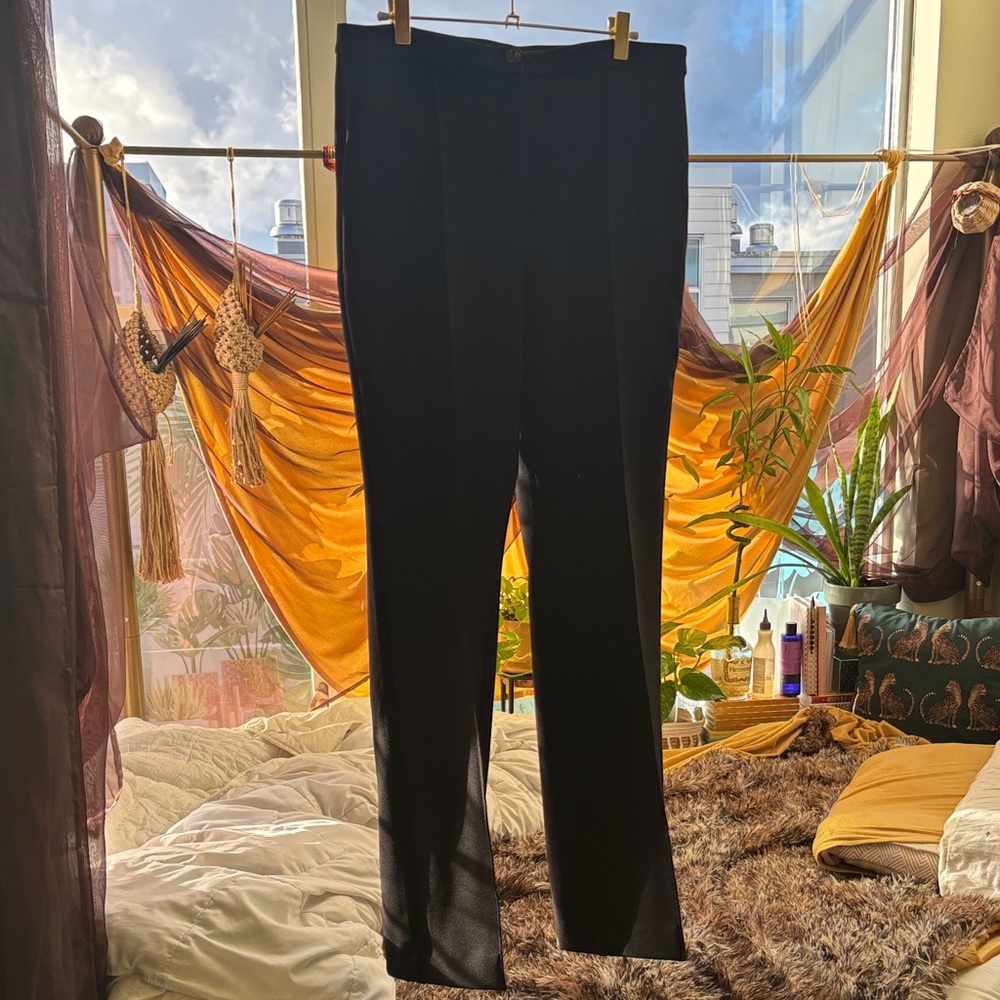 Ann Taylor Women's Elegant Black Straight Leg Trousers